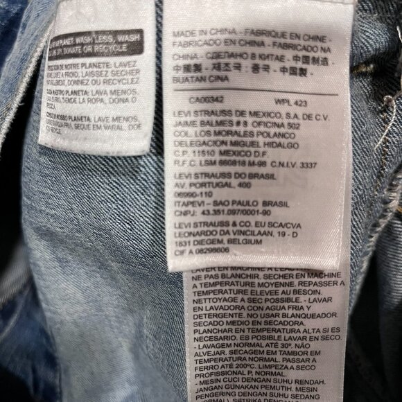 (VC) Vintage 1999 Levis 501 Red Tab Jean Trucker Vest - Picture 6 of 7